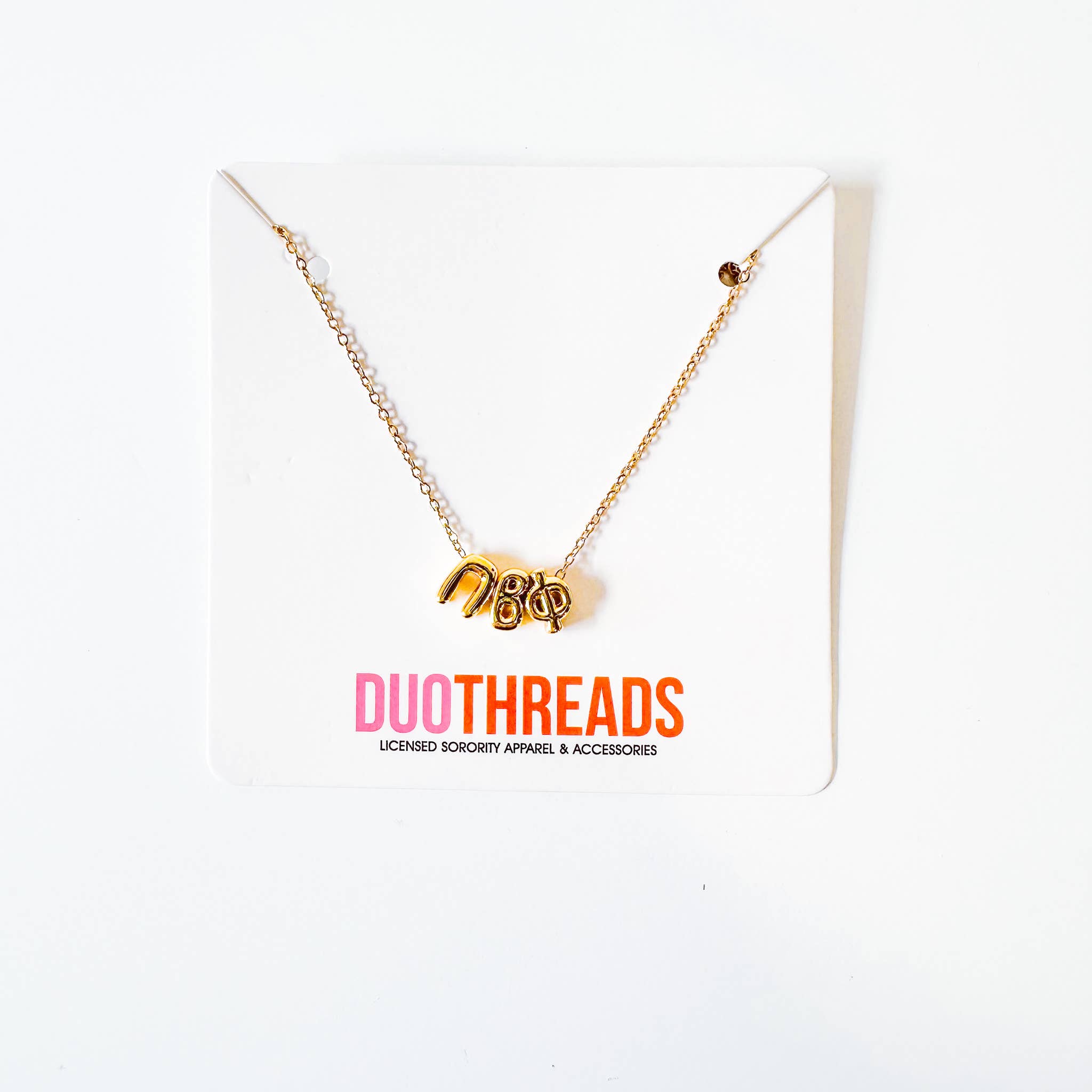 Duo Threads - Wholesale Pendant/Charm Necklace - Bubble Letter Sorority Necklace7