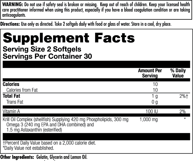 KAL - Wholesale Oral Supplement/Vitamin - Omega 3 Krill Softgels3