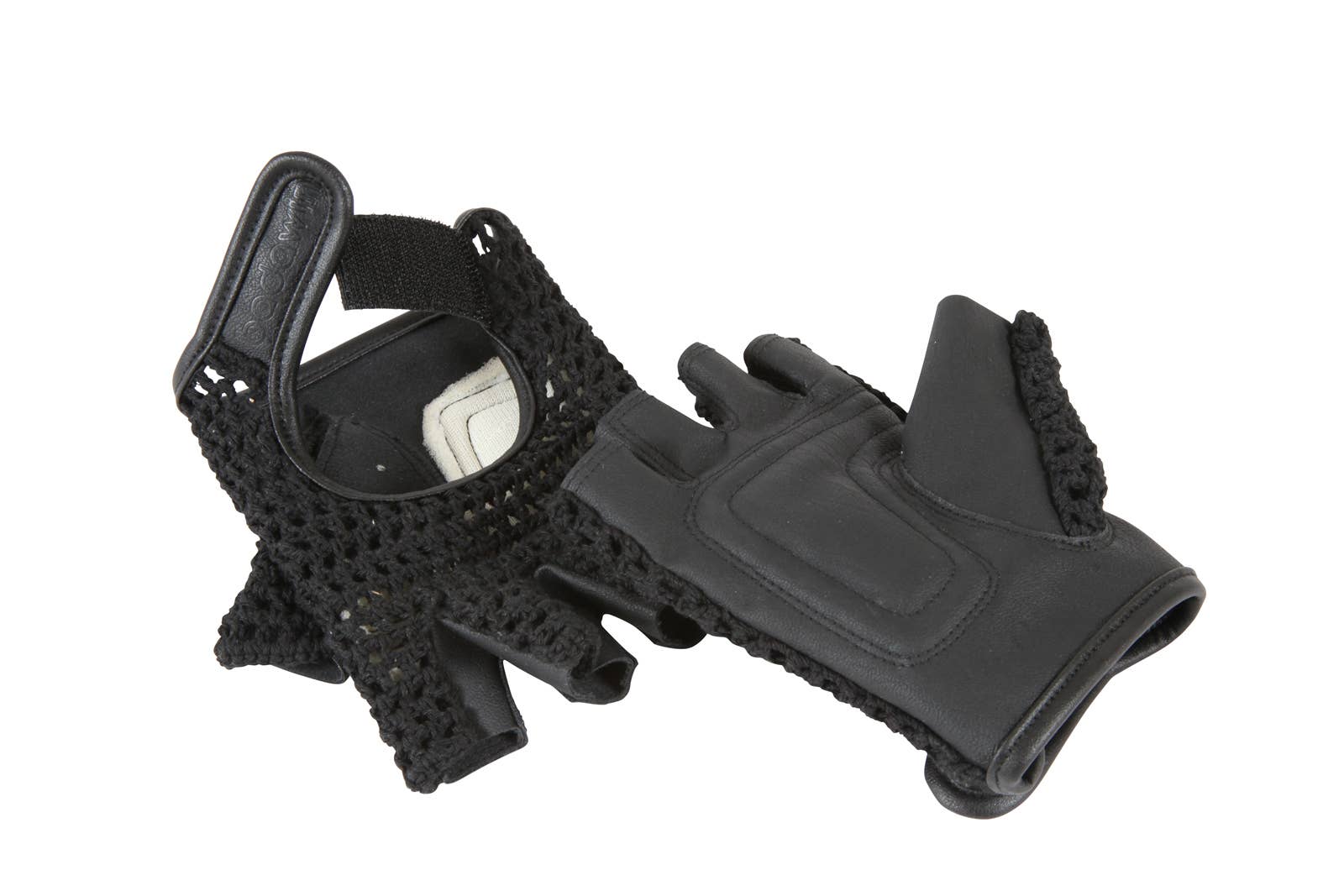 BADAWIN - Wholesale Gloves - Unisex - Badawin Black Crochet Mittens Bike Fingerless Gloves0