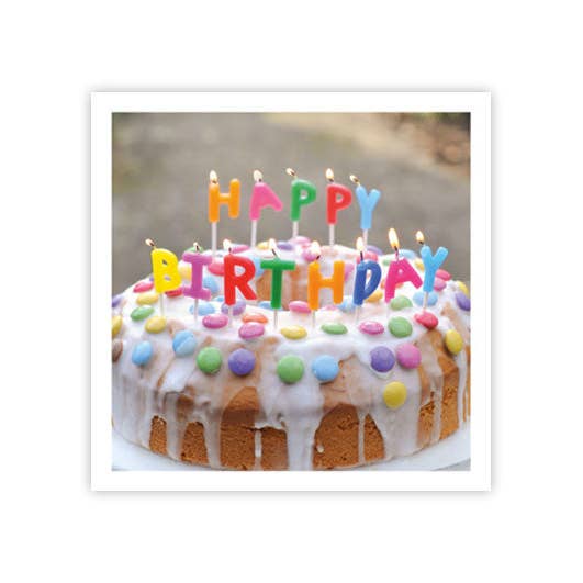 Birthday Cake | Folded Card | Square for wholesale by Hey!Cards GmbH & Co. KG