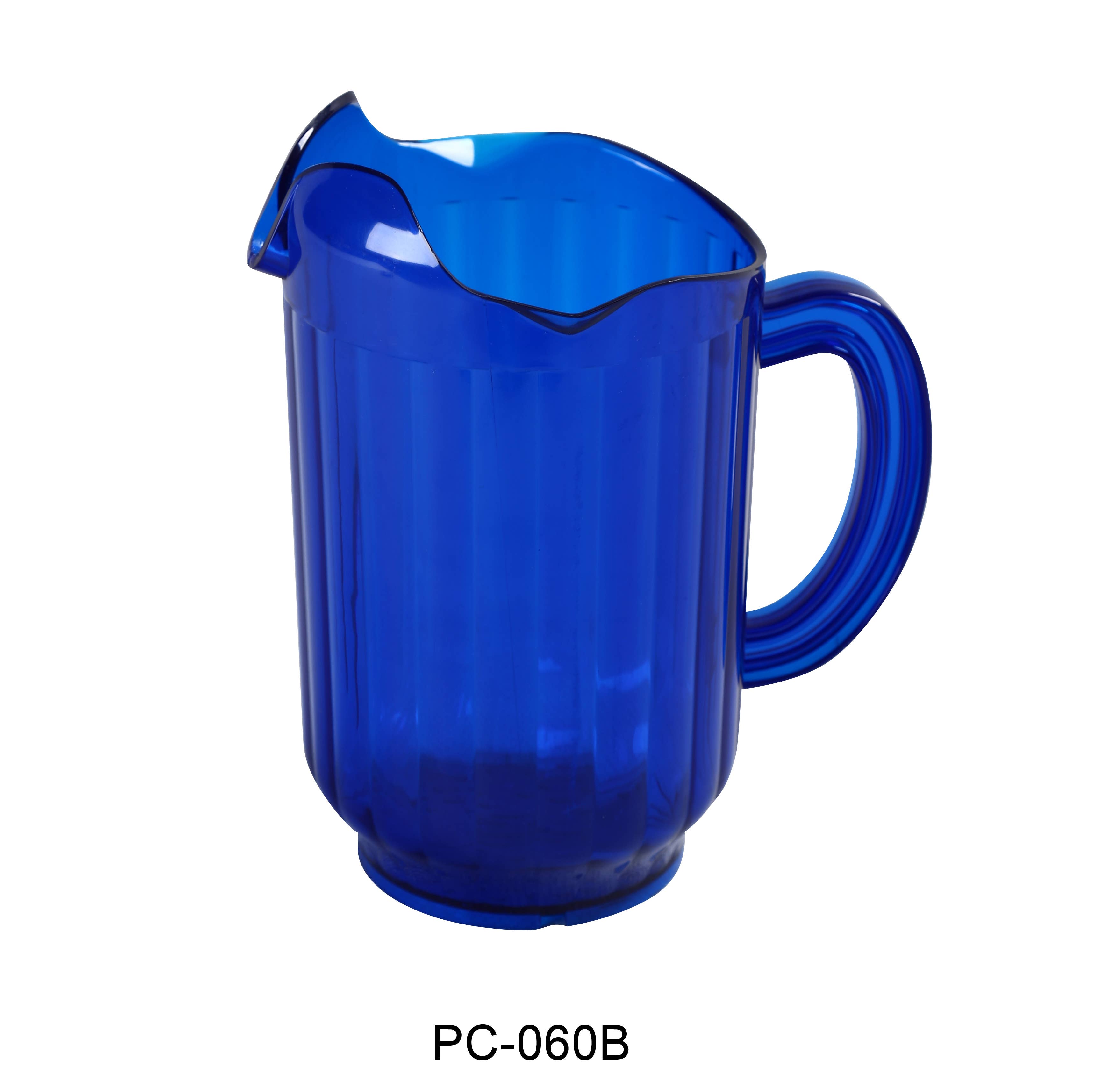 Yanco - Wholesale Pitcher - 3 SPOUT PLASTIC PITCHER BLUE 60 OZ0