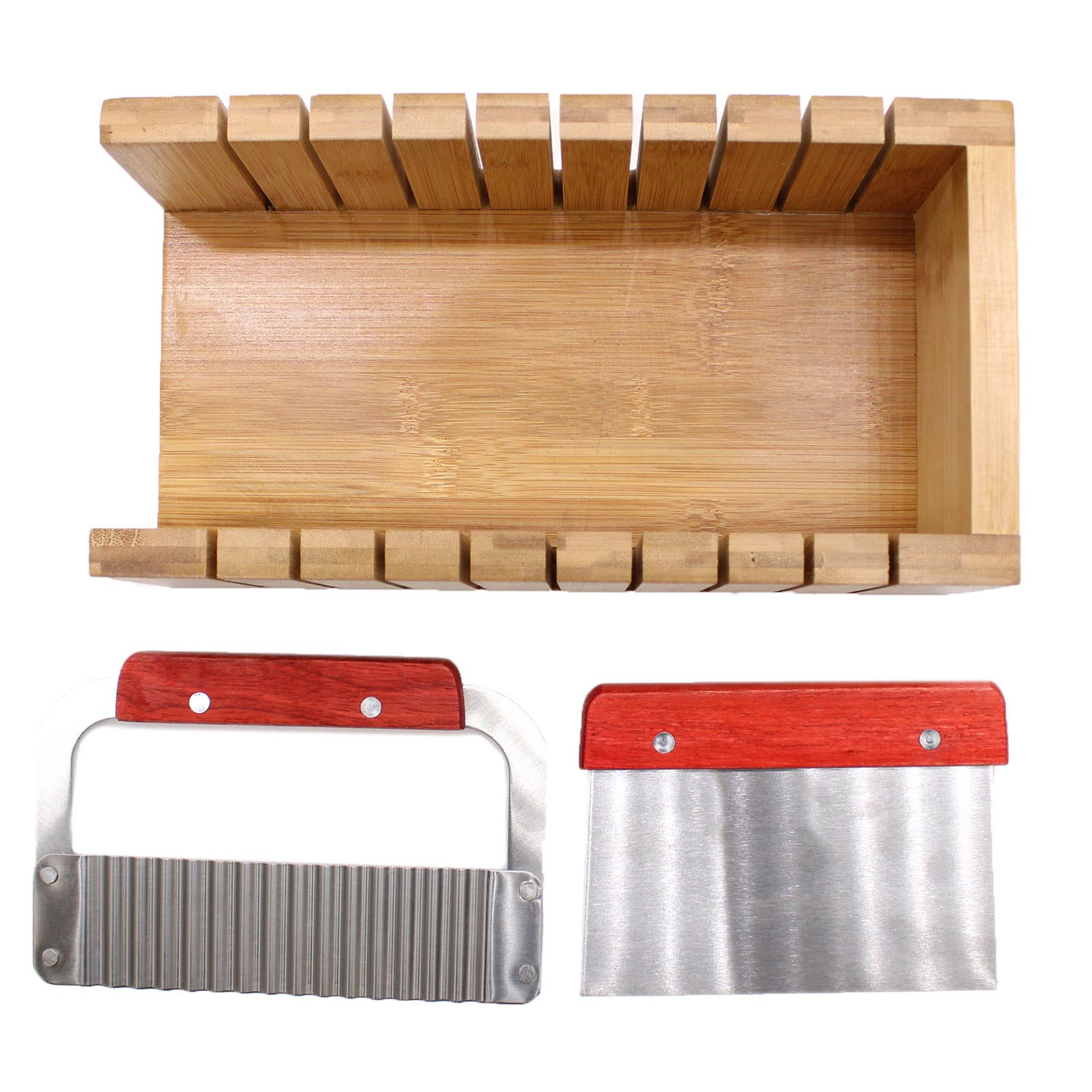 AWGifts Europe – Großhandel Bastelwerkzeug – Holz-Set zum Schneiden von Seifenlaib - gewellter und gerader Schneider3