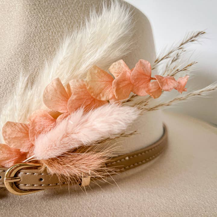 Hat Feathers - Pink Eucalyptus for wholesale by Withered Whimsy
