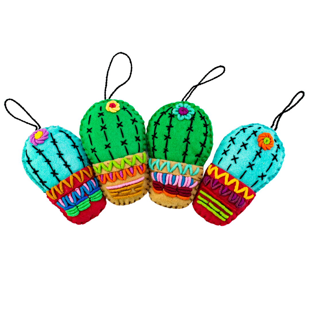 Lumily - Vendita all'ingrosso Decorazione - Decorazione natalizia in feltro ricamata a forma di cactus - Messico3