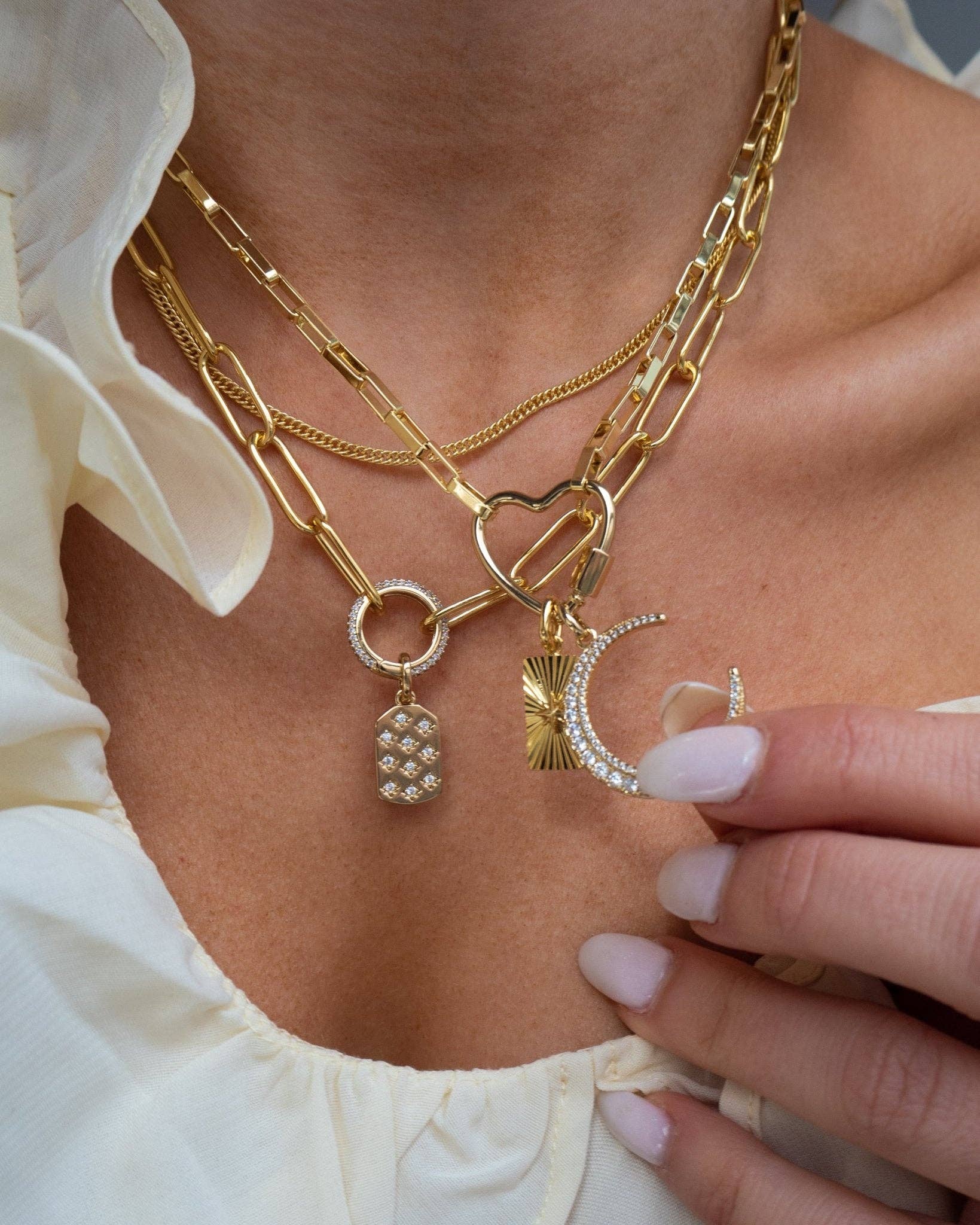 five and two - Venta al por mayor Collares de cadenas y eslabones - Colgante de encanto Frankie6