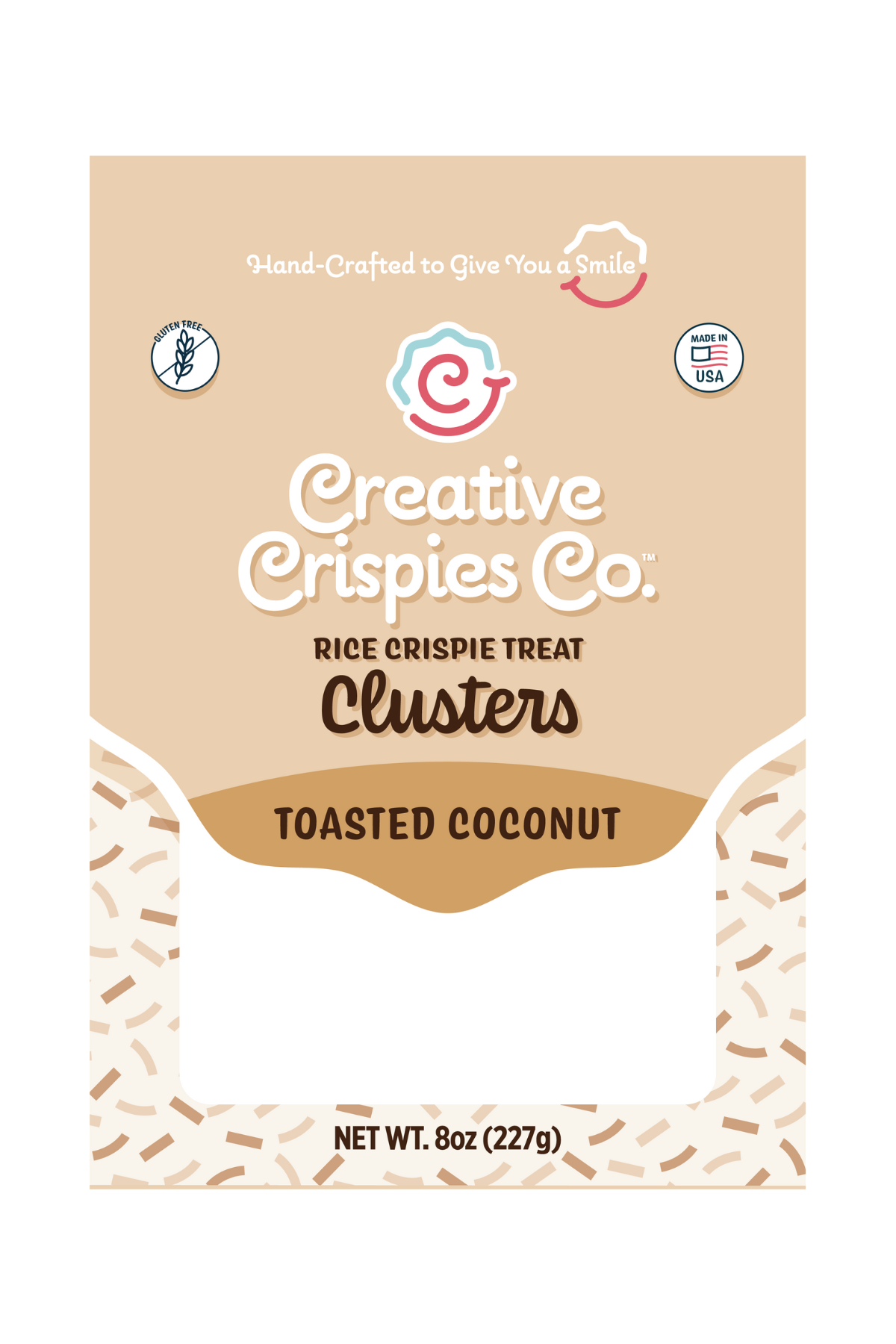 Creative Crispies Co. - Vendita all'ingrosso Barrette - Miscela di crostini al cocco tostato «Clusters» - Confezione da 62