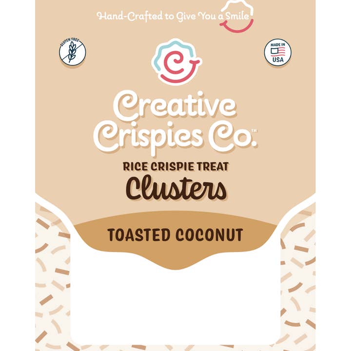 Creative Crispies Co. - Wholesale Snack Bar - "Clusters" Toasted Coconut Crispie Mix - Case of 6