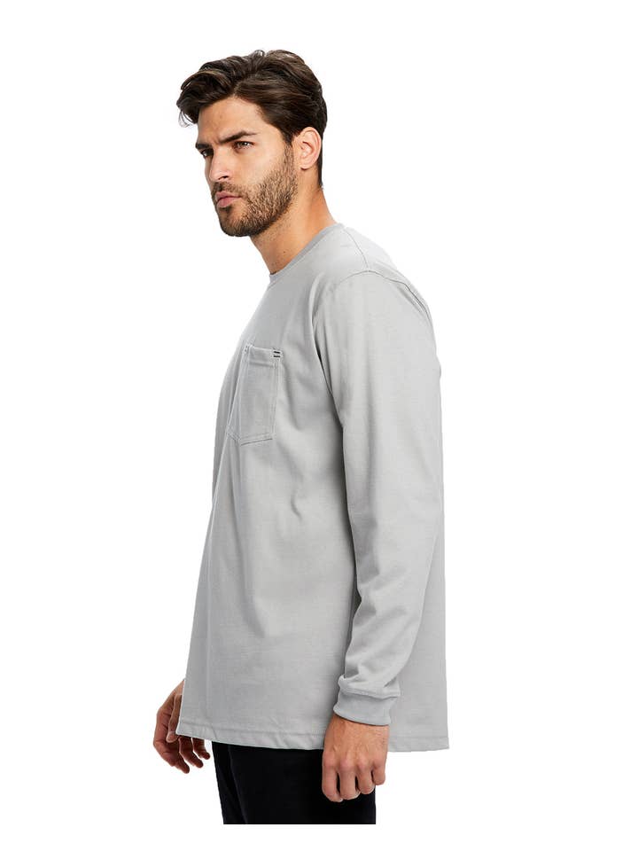US Blanks - Wholesale T-Shirt - Men's - Men's Long Sleeve Pocket Work Wear - Flame Resistant10