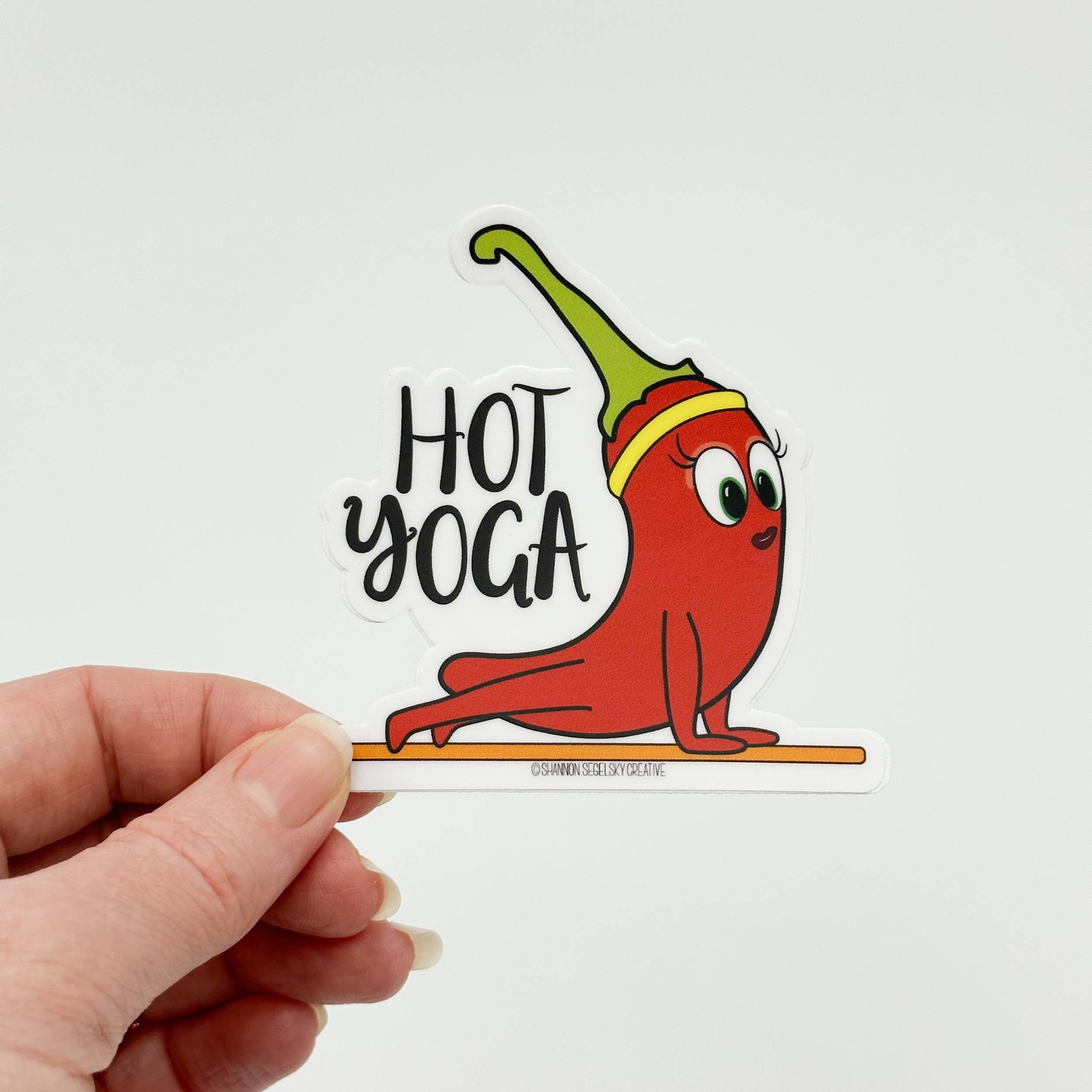 Shannon Segelsky Creative - Wholesale Sticker - Hot Yoga - Chili Pepper Vinyl Sticker1