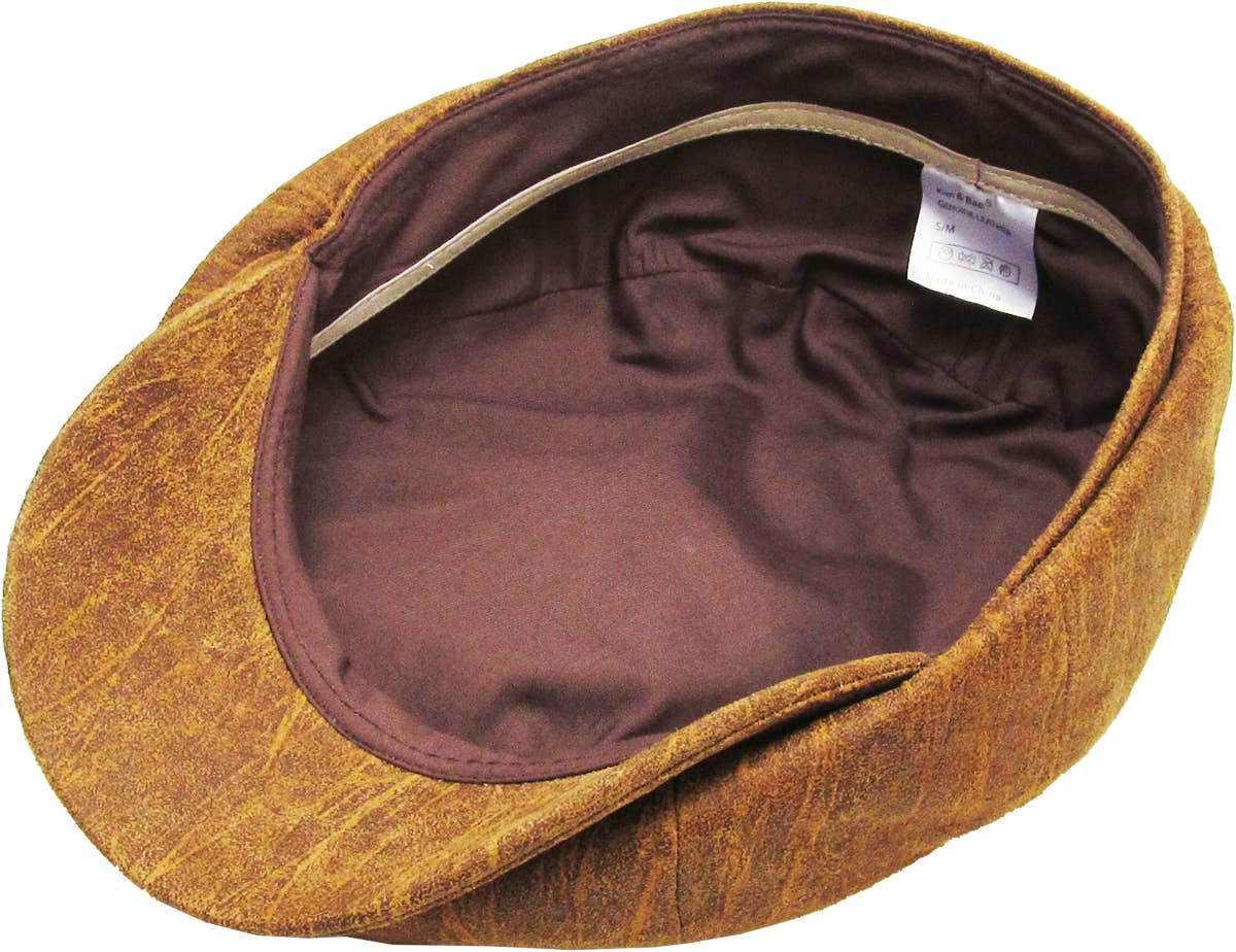 KBETHOS – Boina com pala - Homem por atacado – Ascot de couro genuíno com botão29