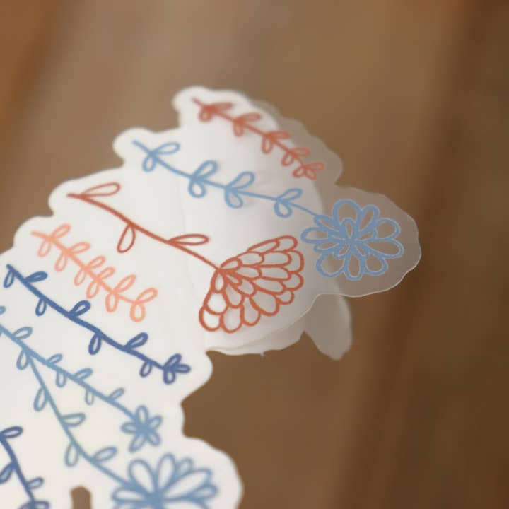 Loved Flowers | Clear Backed Sticker for wholesale by Nellie Nicole Designs
