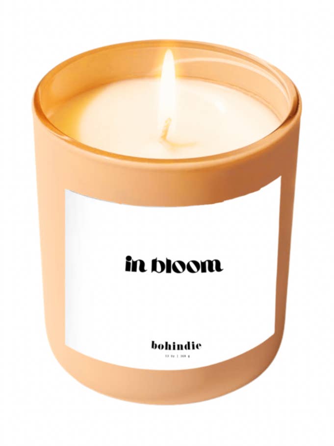 In Bloom Dark Roses & Pink Peppercorn Jar Candle for wholesale by Bohindie