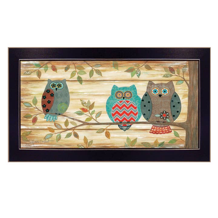 Trendy Decor 4U - Wholesale Art Print - "Three Wise Owls" By Annie LaPoint, Printed Wall Art