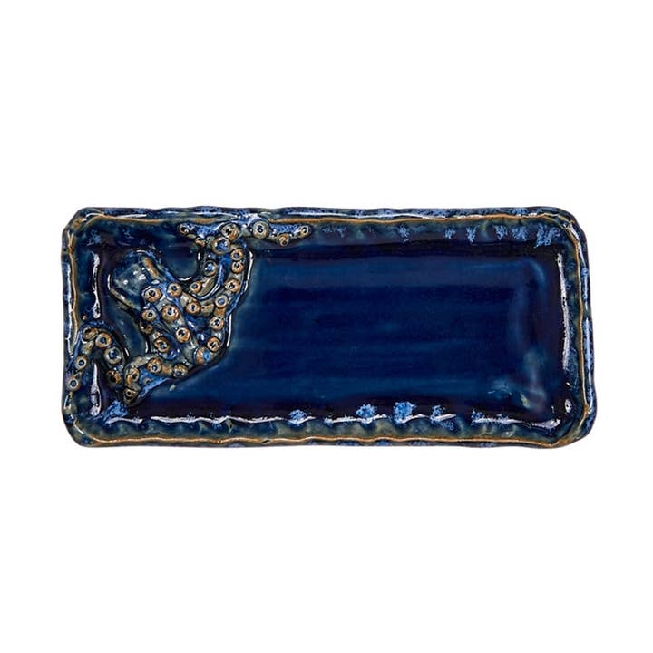 Blauer Oktopus-Teller V206SB für den Großhandel von Continental Home