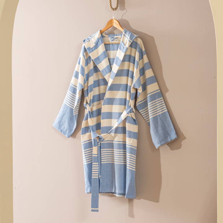 Kikoya - Wholesale Robe - Unisex - Bathrobe Turkish Cotton LightWeight Summer Hood Kimono Robe 30