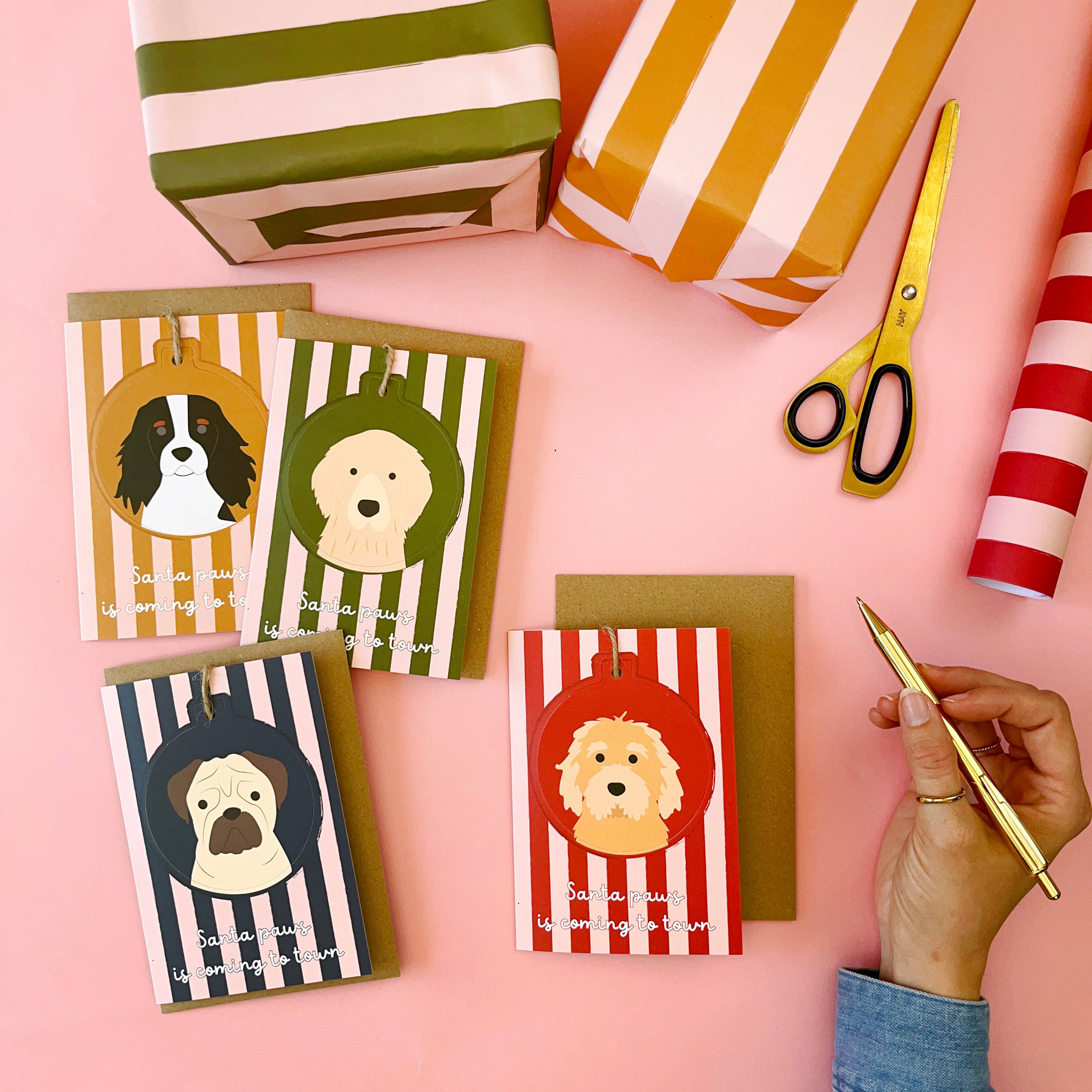 Heather Alstead Design Ltd - Wholesale Christmas card - Dog Breed - Pop Out Christmas Bauble Cards 19