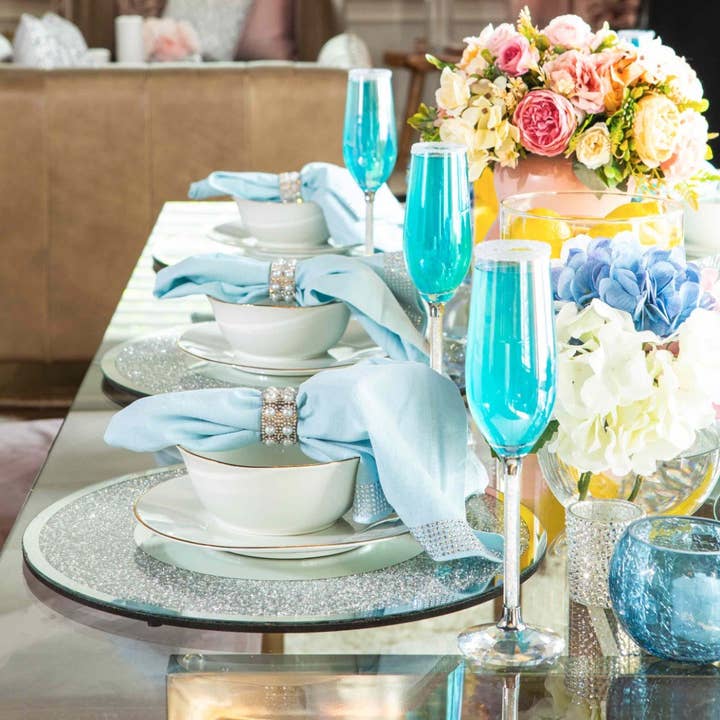 Sparkles Home - Wholesale Napkin ring - Montaigne Pearl Napkin Ring (Set of 4)1