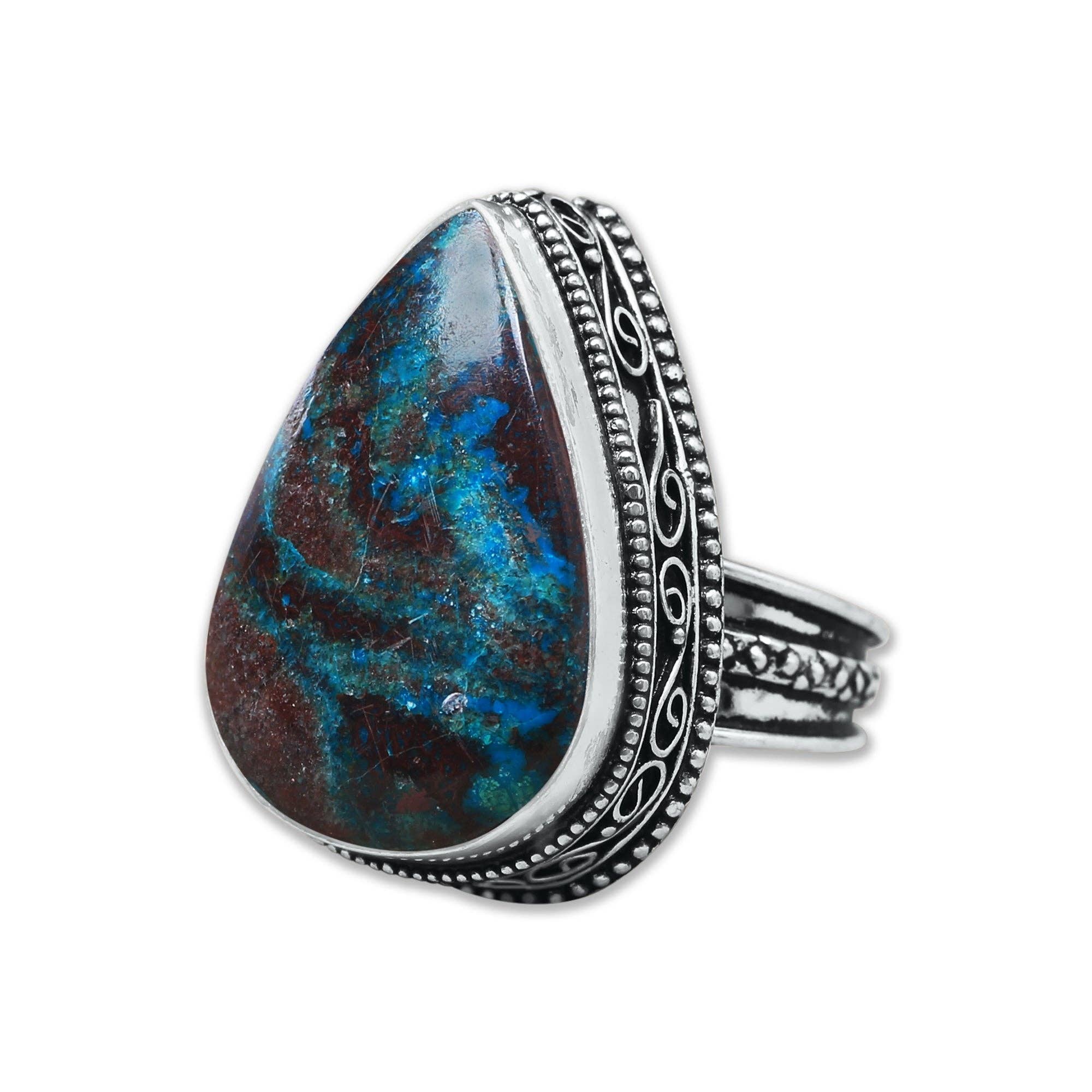 Handmade Jewels – wholesale Cocktail/statement ring – Artisanal Silver-Plated Statement Rings – Assorted Gemstones with Designer Bands (US Sizes 6–10, Non-Adjustable)3