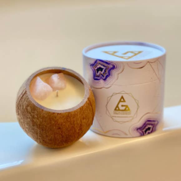 Metastreems - Wholesale Jar/Filled Candle - Coconut Crystal Candle2