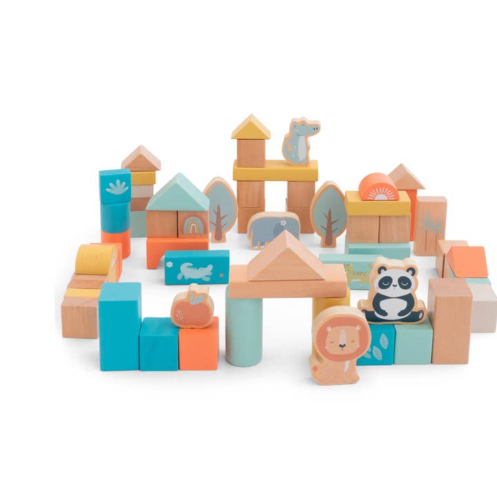 Saro 60 pcs Wooden Building Blocks for wholesale by Saro / Kalencom