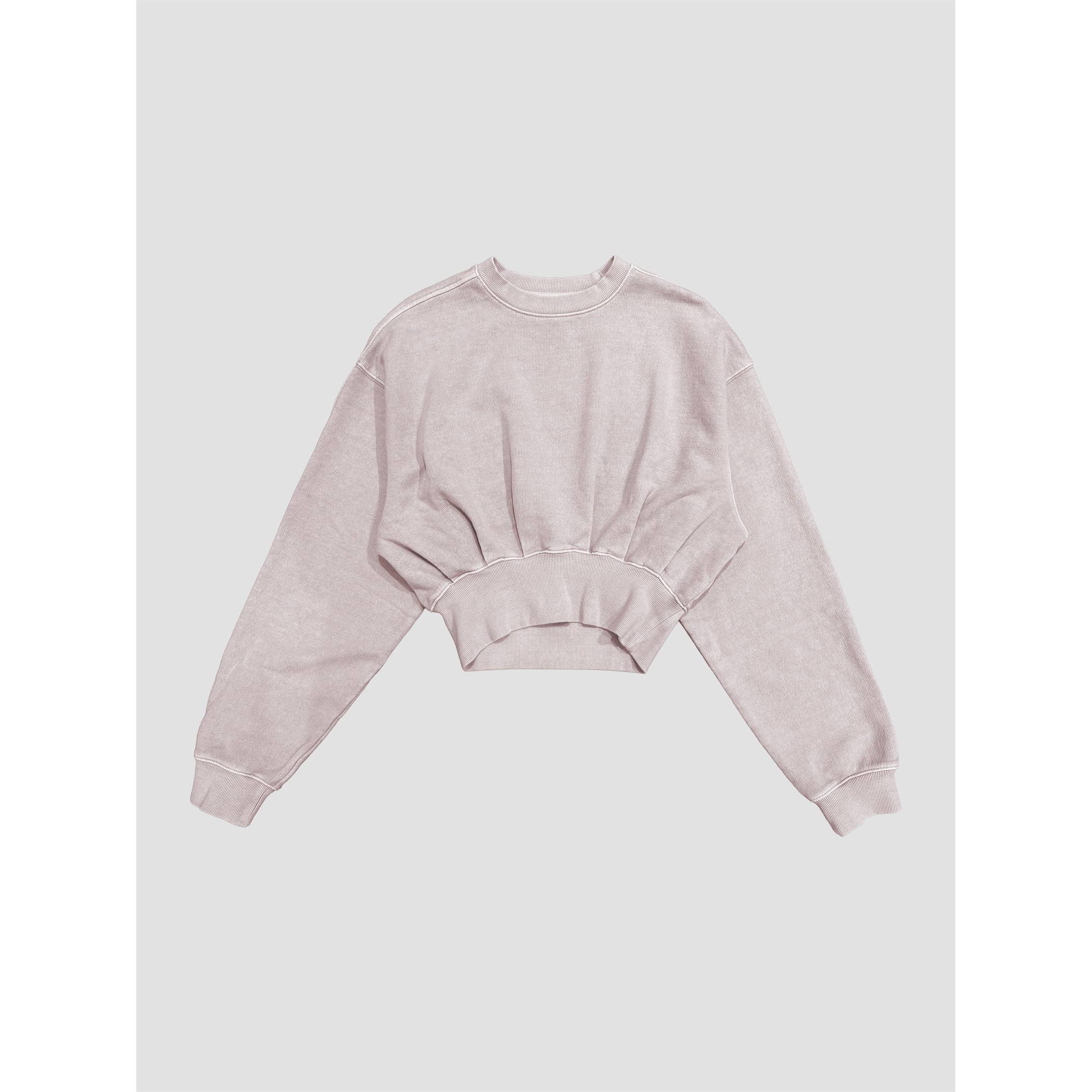 The Blank Lab - Wholesale Sweatshirt - Women's - Acid Wash Cropped Balloon Sweatshirt (AAB700_ACD)9