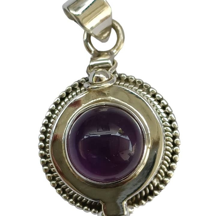 Poison Hanger Amethyst 925 zilver handgemaakte hanger voor wholesale door SILVER CAVE
