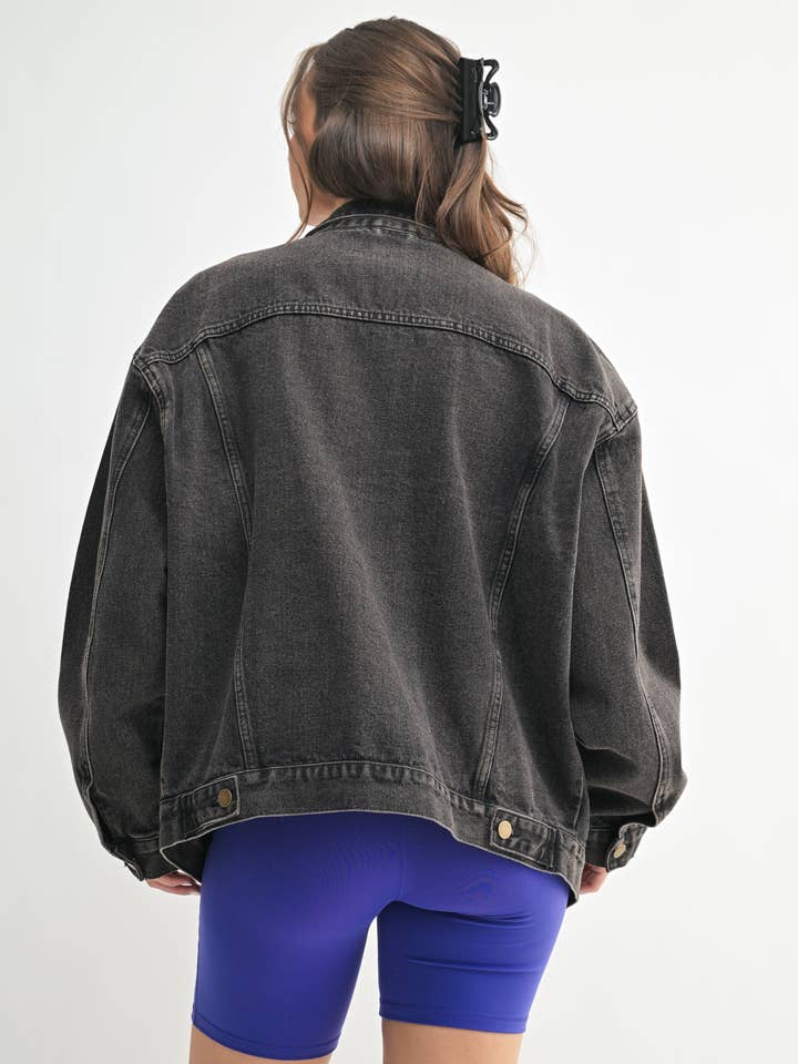 Mono B - Wholesale Denim Jacket - Women's - Boxy-Cut Denim Jacket3