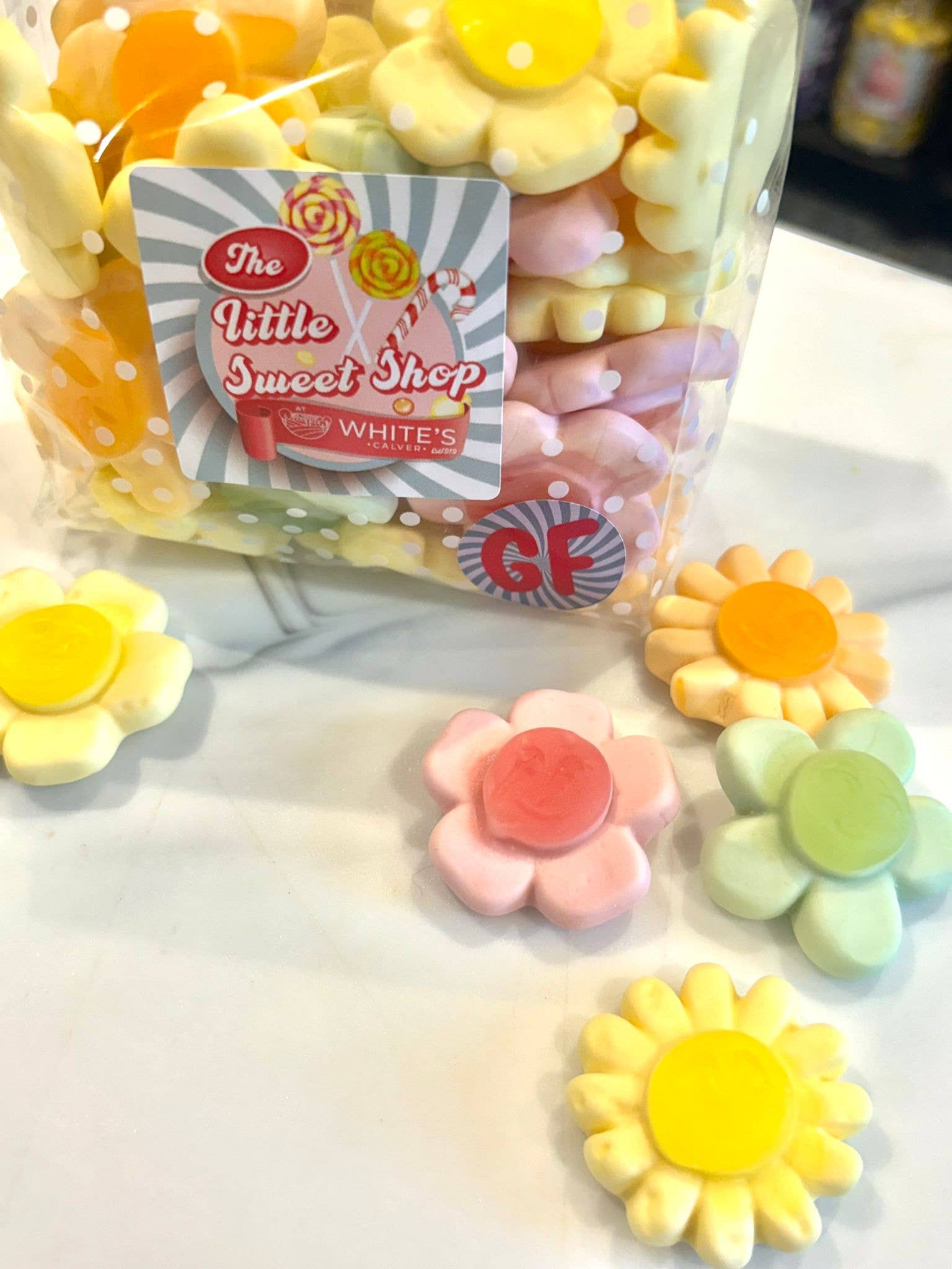 Flossy Teacake - Vente Bonbons gélifiés - Sac de bonbons Happy Flowers 250 g1