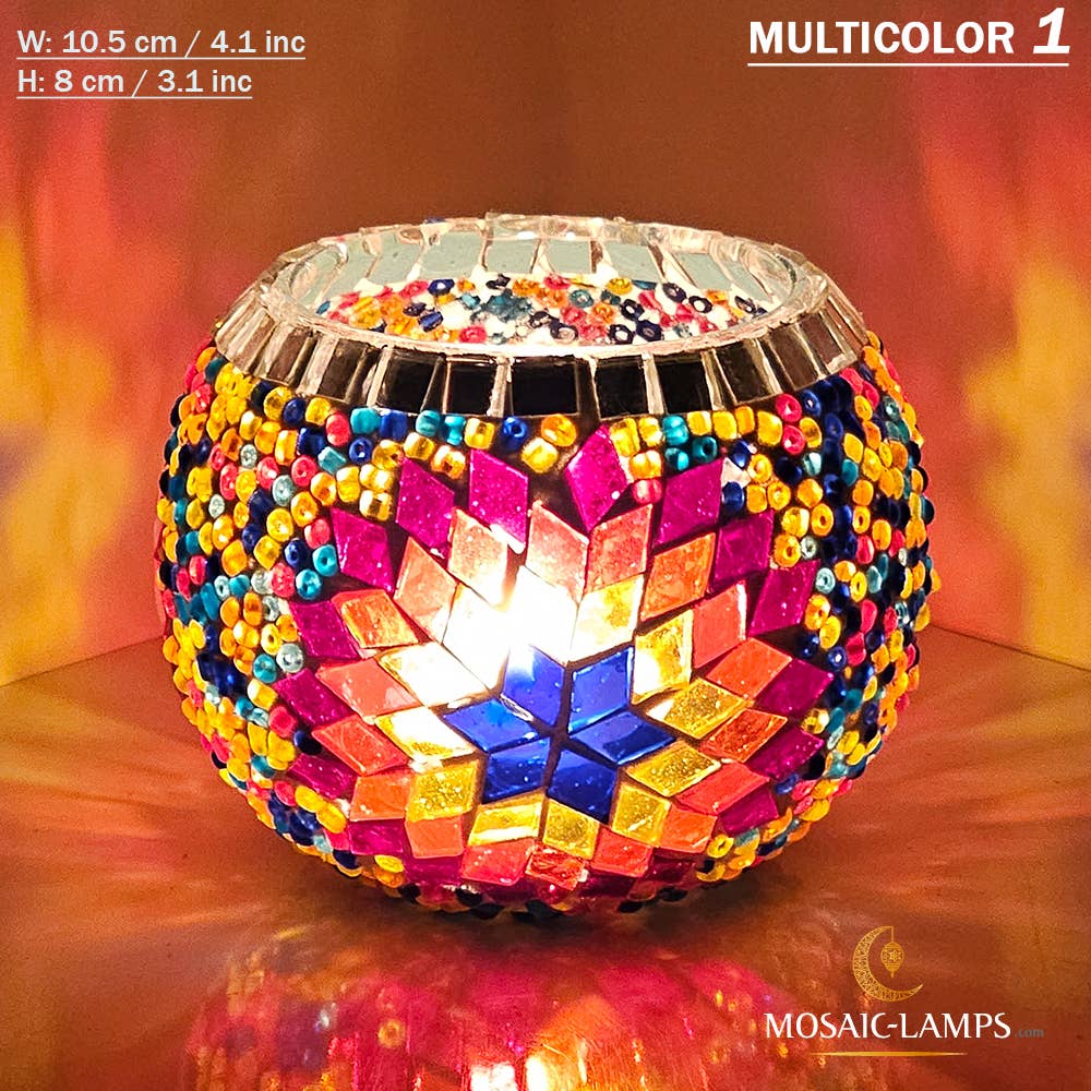 Mosaic Lamps - Wholesale Candle Holder - Turks Color, Turkish Mosaic Candle Holders, Votive Candle11