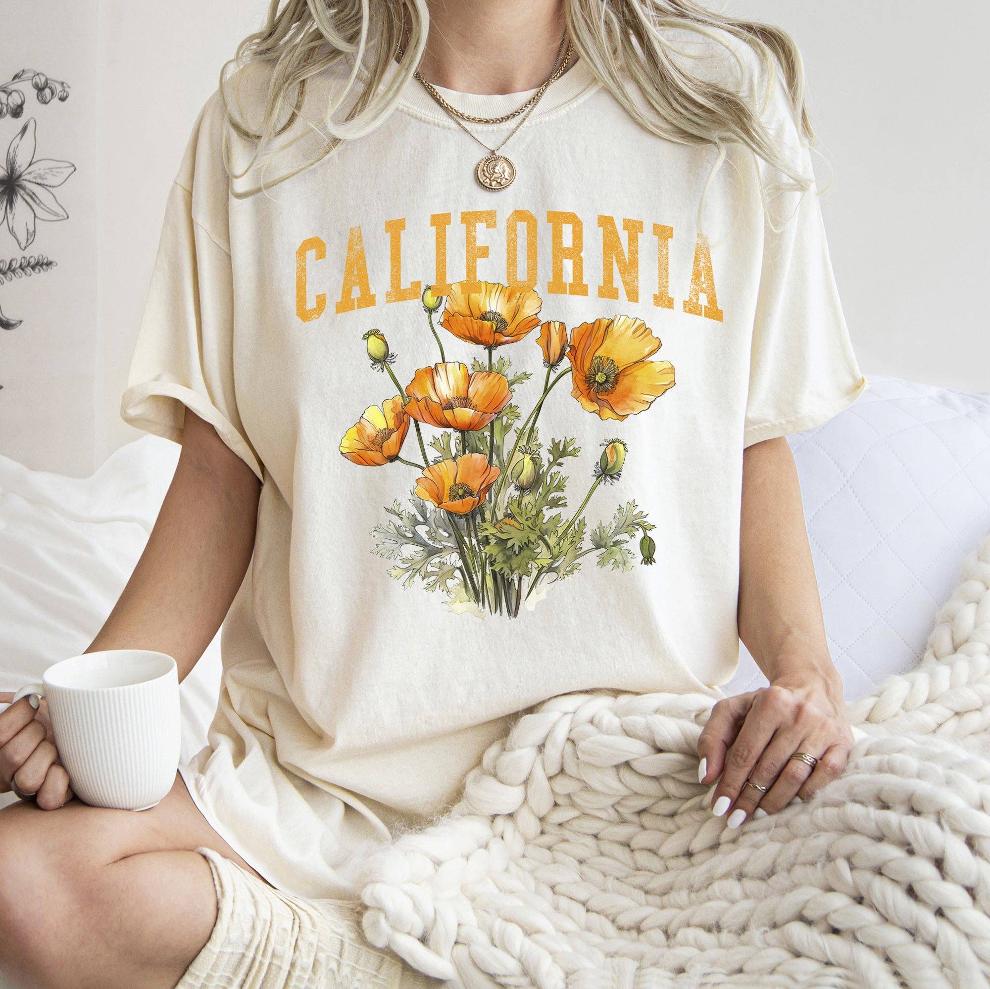 Refinery Number One LLC - Vente T-shirt à imprimés – femme - T-shirt California State Flower7