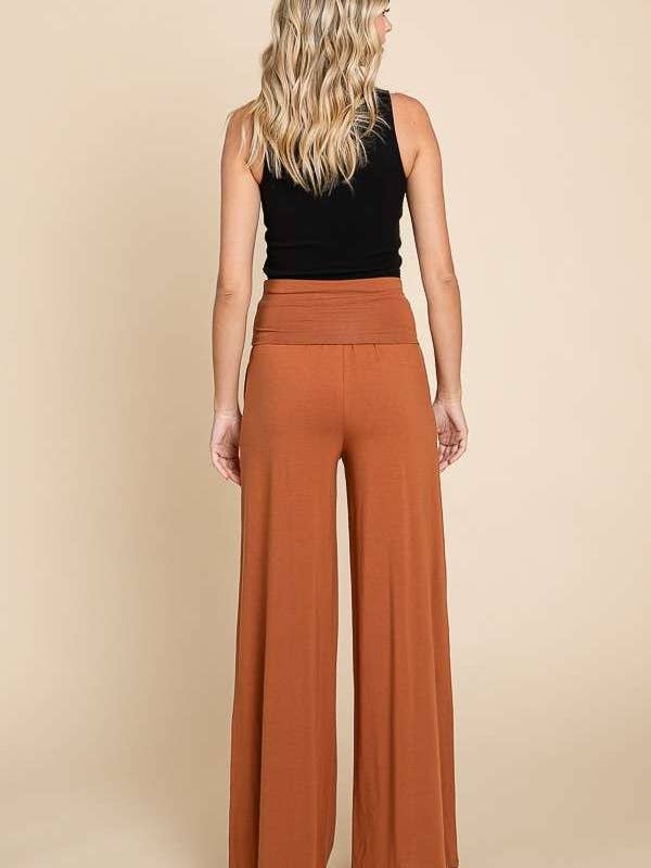Culture Code - Wholesale Pants - Women's - CJP1763 - FOLDABLE WAIST BAND PALAZZO PANTS10
