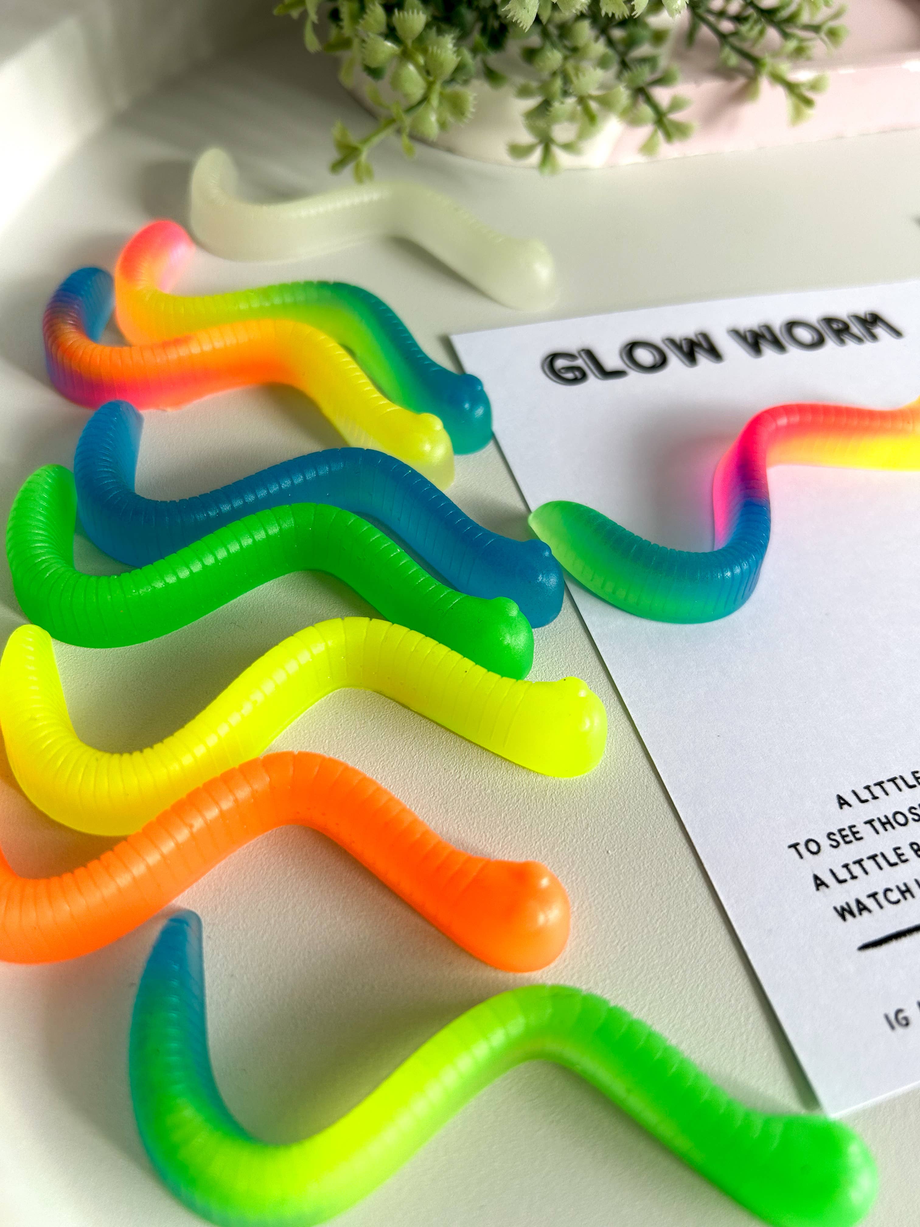 Moonieshandmade – wholesale Keychain – Unisex – Glow Worm Keychains, Glow In The Dark Keyrings, Worm Keyring3