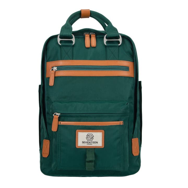 Wimbledon Backpack - Emerald Green for wholesale by SEVENTEEN LONDON