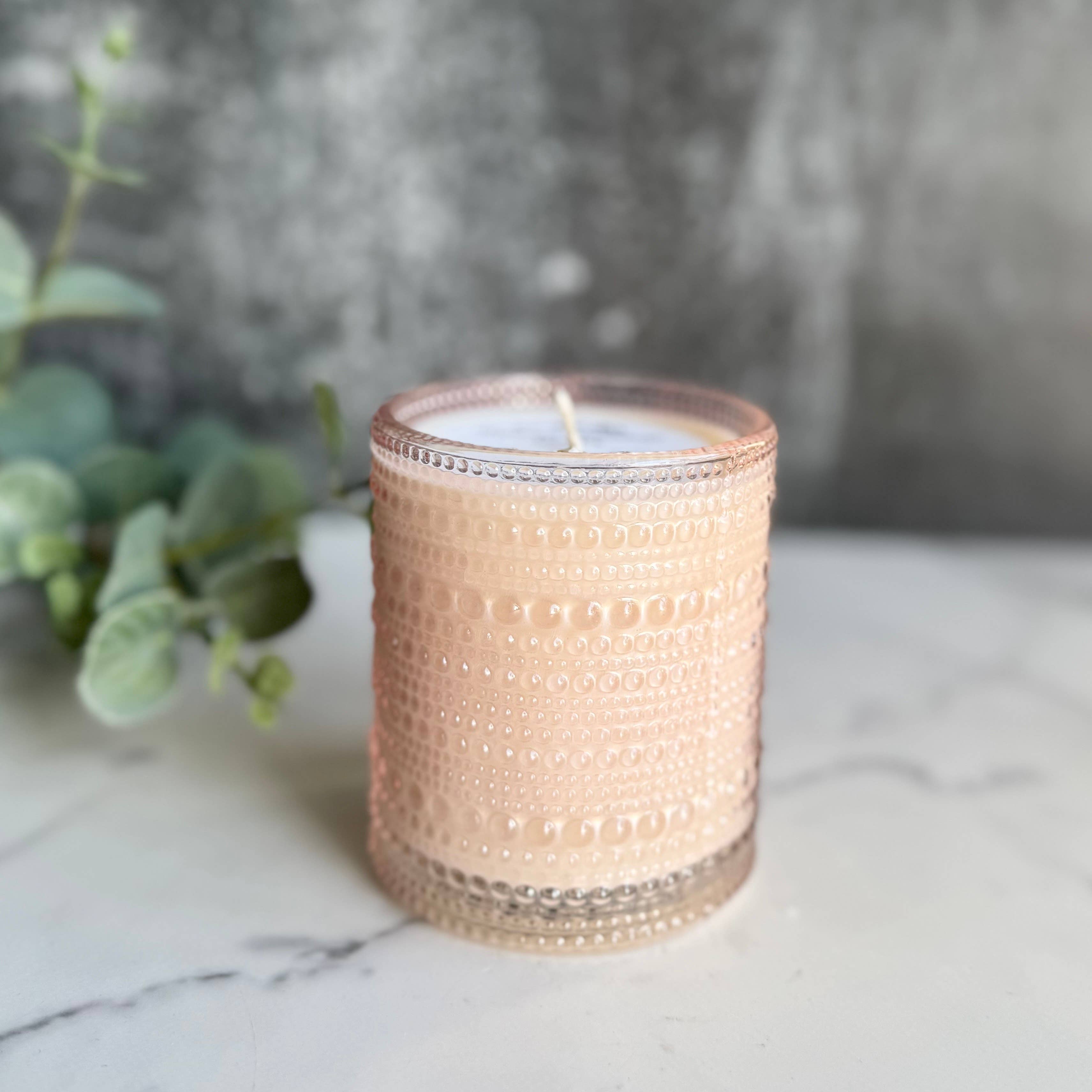 Montana Farmhouse Candles - Wholesale Jar/Filled Candle - Blush Bubble Glass - 10 ounce