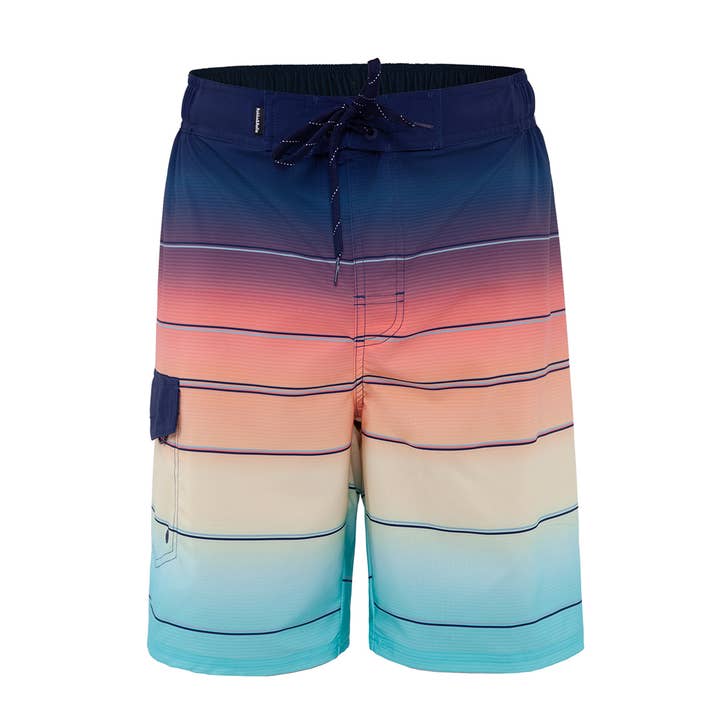 Rokka & Rolla - Wholesale Swim Shorts - Men's - Men's 9" Half Elastic Waist Board Swim Shorts Swimwear49