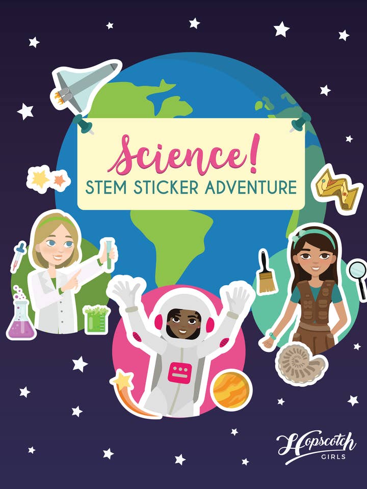 Stickers - "Science! STEM Sticker Adventure" for wholesale by Hopscotch Girls