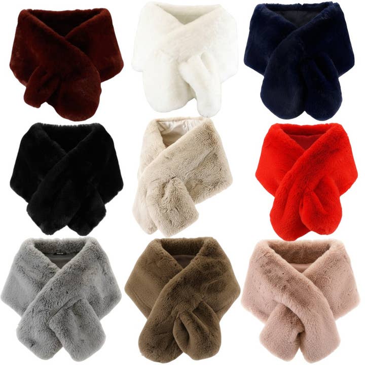 TAPA fashion - Wholesale Fur/faux fur coat – Women's - Mink Fur Shawl Wide P3735 (3PC)2