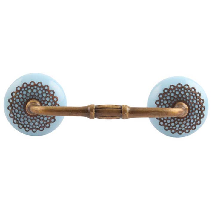 Turquesa Tiradores de armario de cocina de cerámica turquesa duraderos de 2 piezas de venta al por mayor en Faire