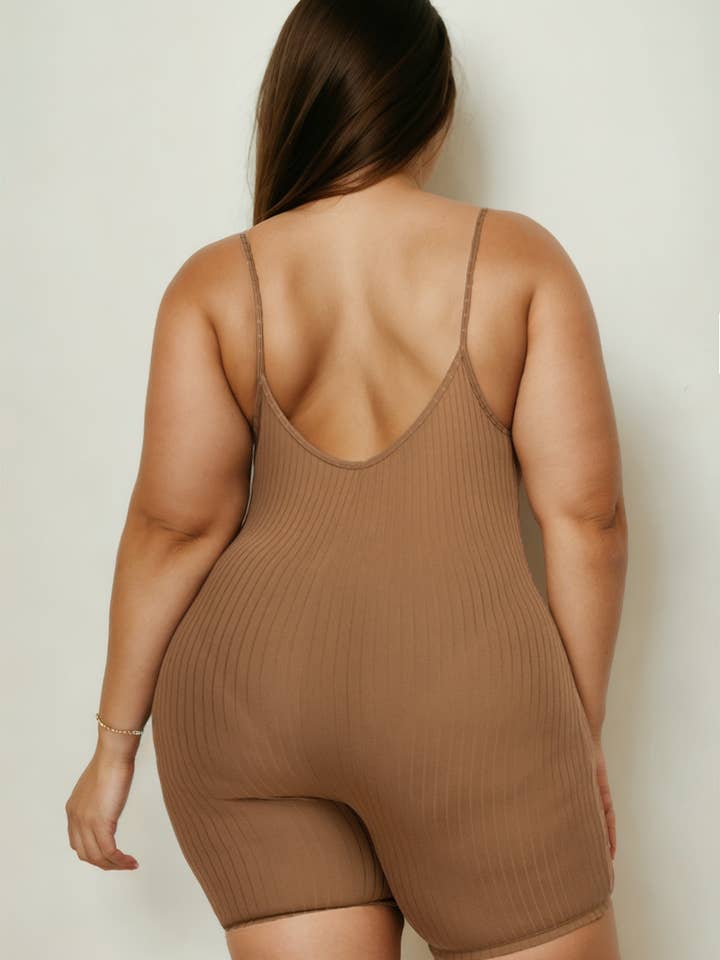 CAPELLA APPAREL - Wholesale Romper - Women's - Plus Ribbed Bodycon Romper7