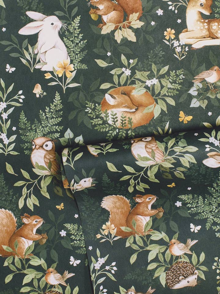 FOREST - Papier peint enfant - Motif animaux de la forêt for wholesale by LILIPINSO