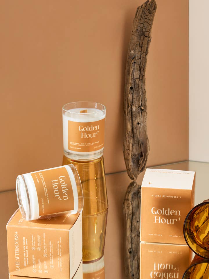 Golden Hour Candle | Sandalwood, Cedarwood & Amber Wood for wholesale by Late Afternoons