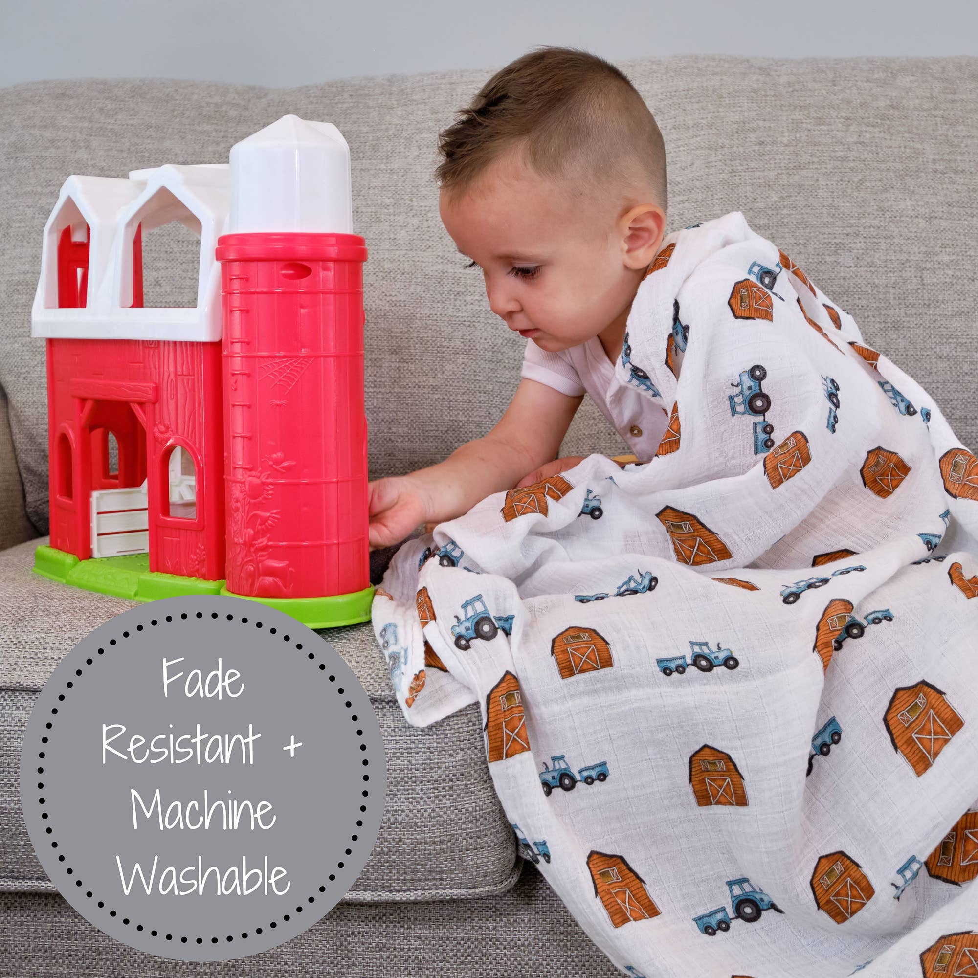 LollyBanks - Vente Lange – bébé - Couverture emmaillotage en mousseline pour bébé How We Roll3