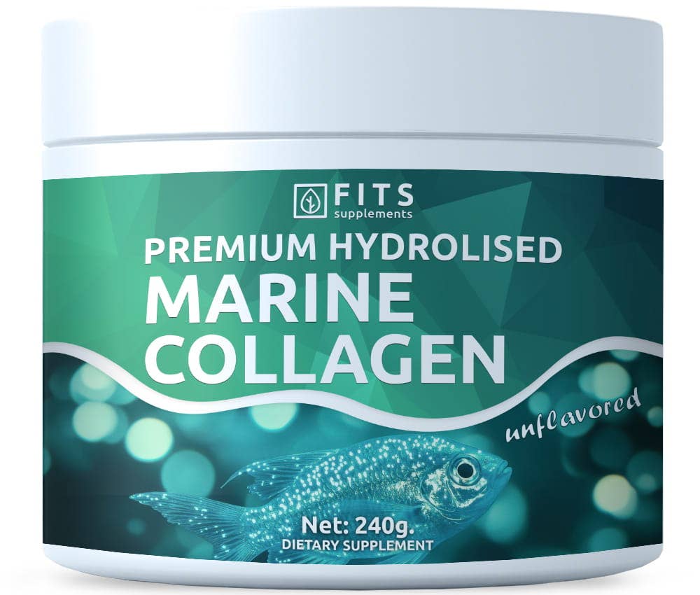 FITS - Wholesale Protein/Superfood Powder - Premium Hydrolyzed Marine Collagen powder 240g0