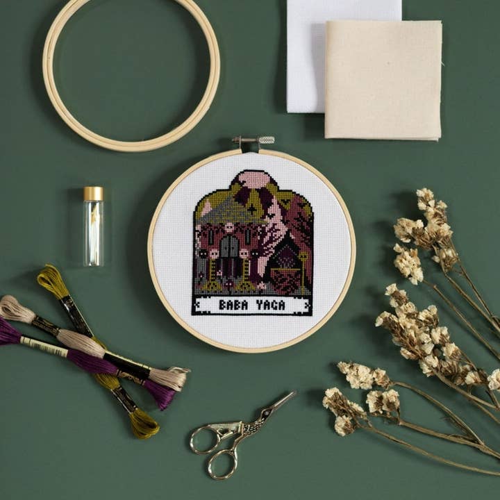 'Baba Yaga' Folklore Collection Cross Stitch Kit for wholesale by Innocent Bones