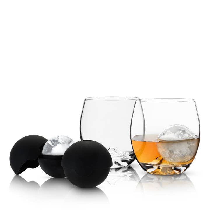 Glacier Rocks® Ice Ball Molds and Tumblers Set of 4 for wholesale by Viski