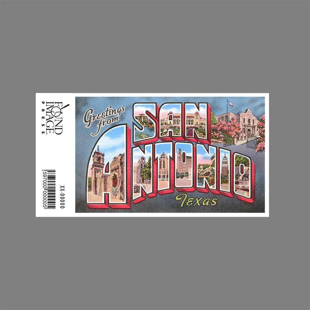 Found Image Press - Wholesale Sticker - Sticker TX-524 Greetings from San Antonio, Texas1