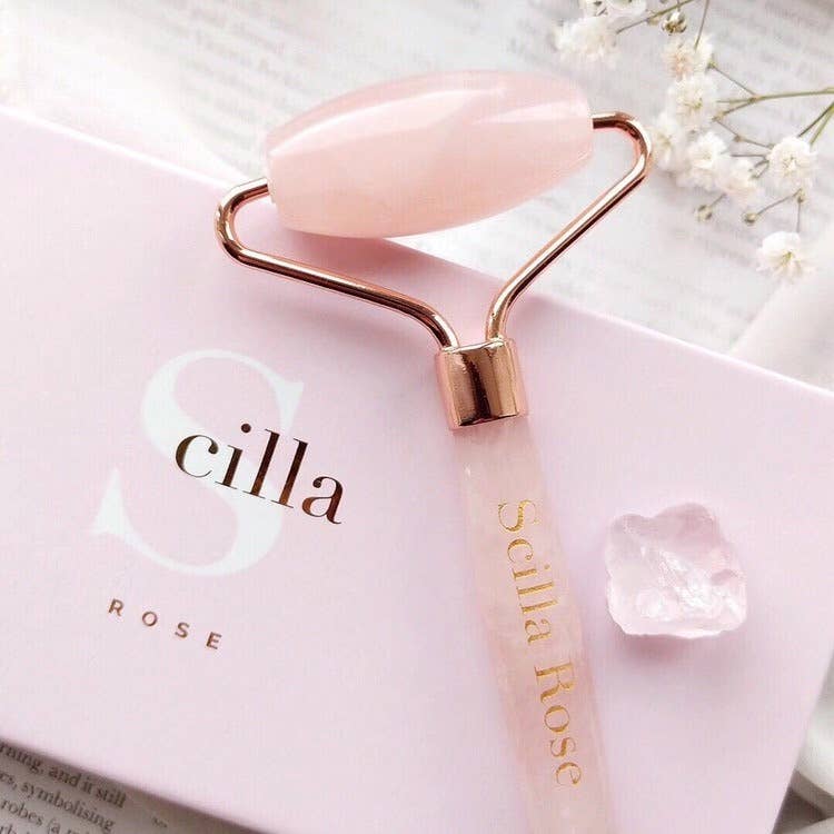 Scilla Rose – Engroshandel Ansigtsrulle – Superior Rose Quartz Roller ansigtsmassage værktøj2