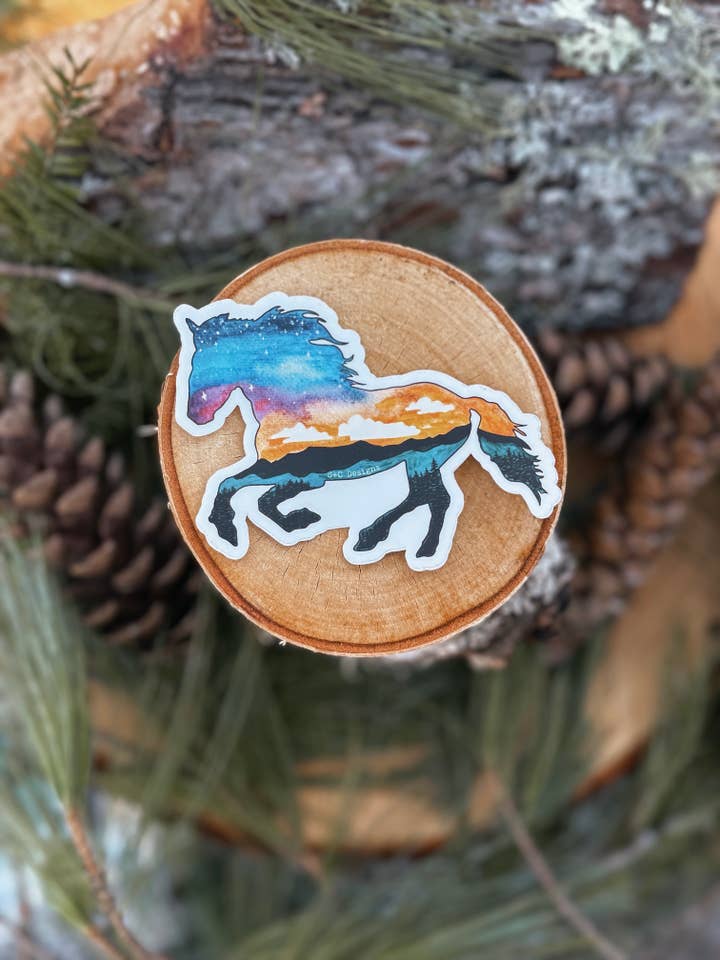 Horse Weatherproof Sticker for wholesale by Scotty + Calvin Designs