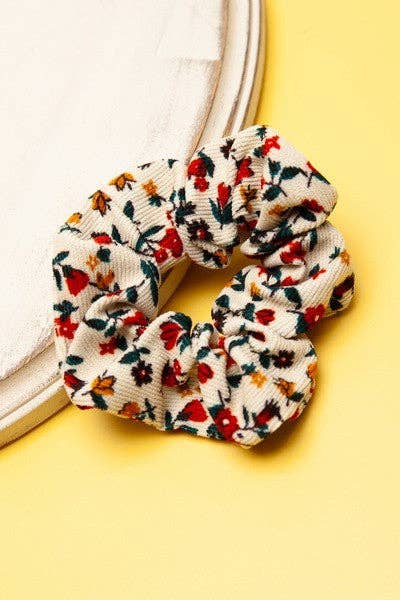 JOSSLYN by wall to wall - Wholesale Scrunchie - Women's - SOFTEST PATTERN FLOWER DESIGN SCRUNCHES | 40S7026