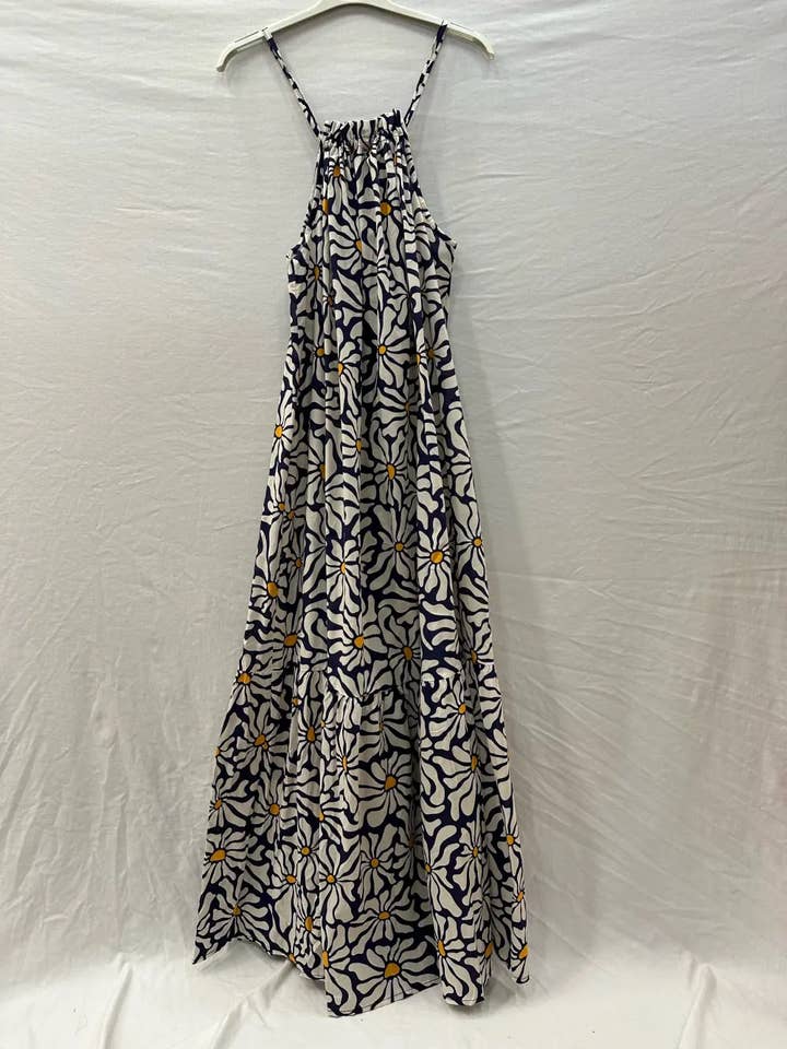 Mimi & Gogo - Wholesale Dress - Women's - Long Dress with Daisy Strap @6154_RLMargueritte8